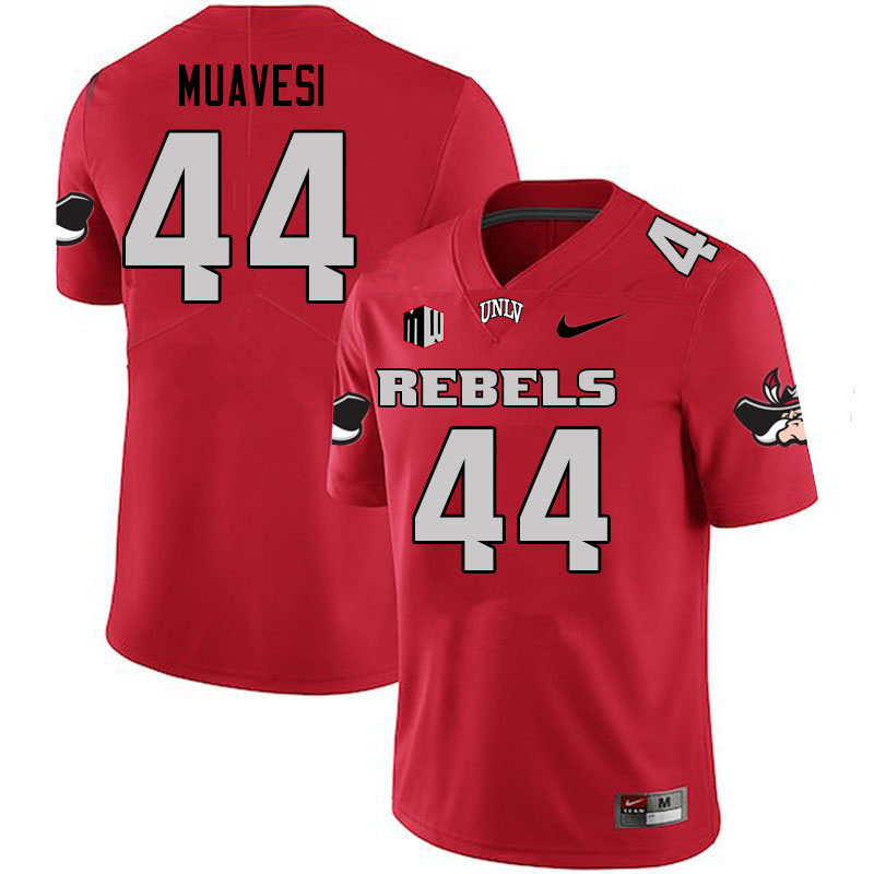 Men #44 Waisale Muavesi UNLV Rebels College Football Jerseys Stitched Sale-Scarlet